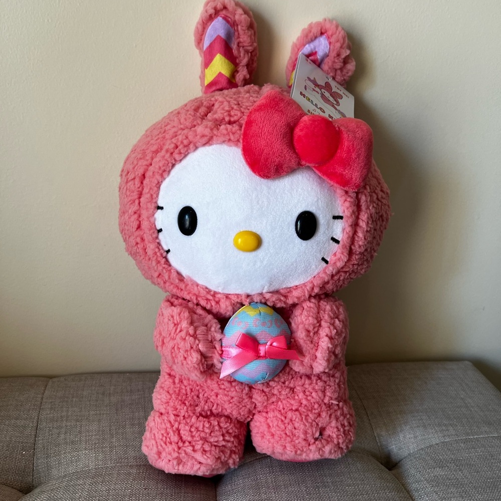 NEW!!! CVS limited addition Hello Kitty Pink and White Stuffed Bunny Toy